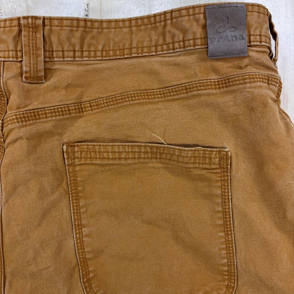 prAna Zion Mens 40 Brown Canvas Hiking Utility Shorts 11 Inseam